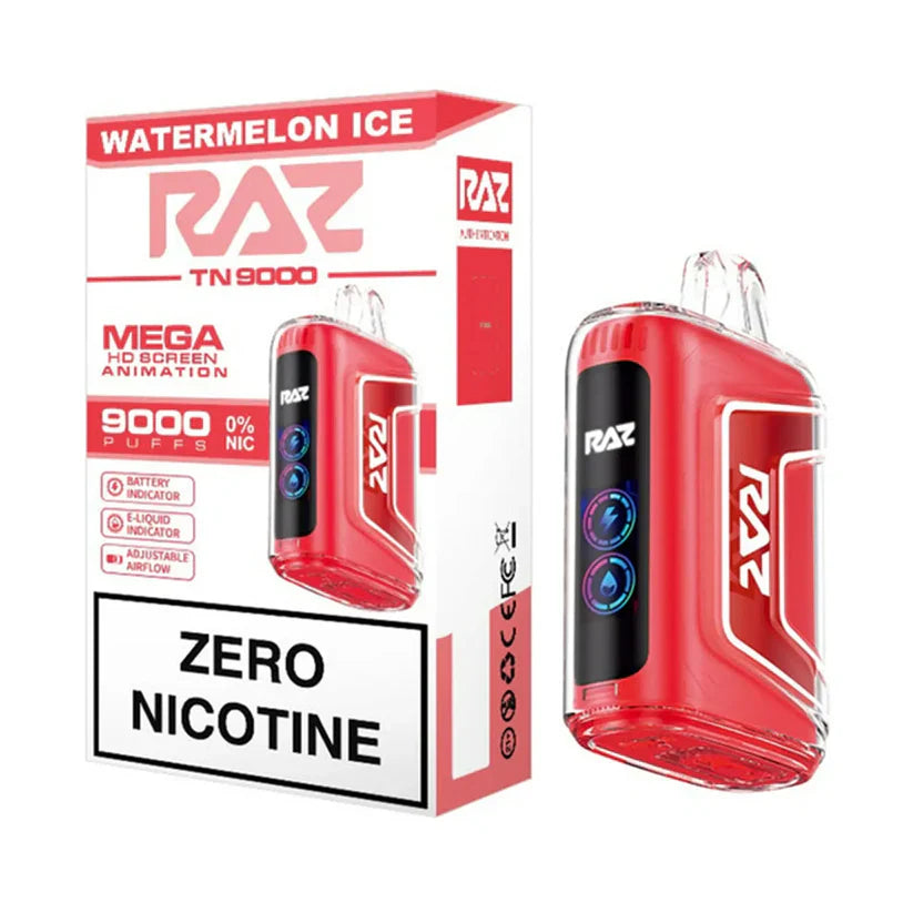 Delicious Watermelon Ic Flavor RAZ Vape TN9000 Zero Nicotine Vape Product